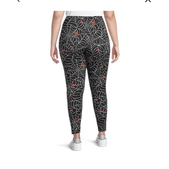 No Boundaries Womens juniors Halloween Spider Web Ankle Leggings size 3XL New - Picture 3 of 3